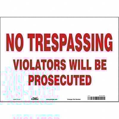 Safety Sign 10 in x 14 in Vinyl