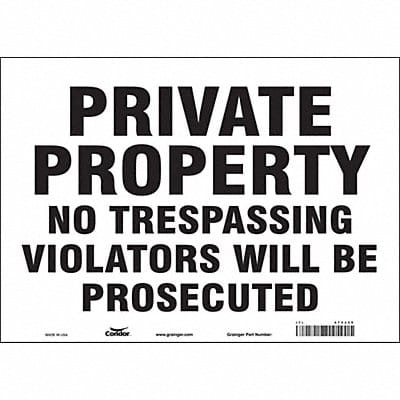 Safety Sign 10 in x 14 in Vinyl
