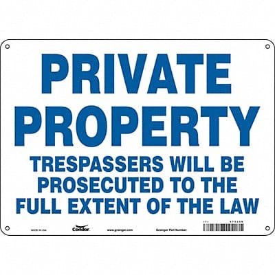Safety Sign 10 in x 14 in Polyethylene