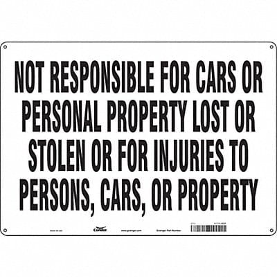 Safety Sign 14 in x 20 in Polyethylene