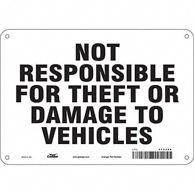 Safety Sign 7 in x 10 in Polyethylene