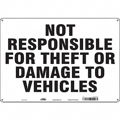 Safety Sign 14 in x 20 in Polyethylene