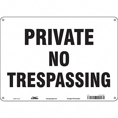 Safety Sign 10 in x 14 in Aluminum
