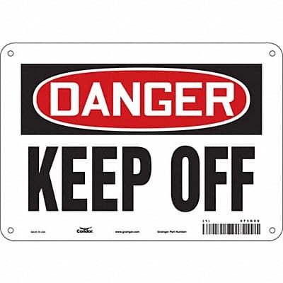 Safety Sign 7 inx10 in Polyethylene