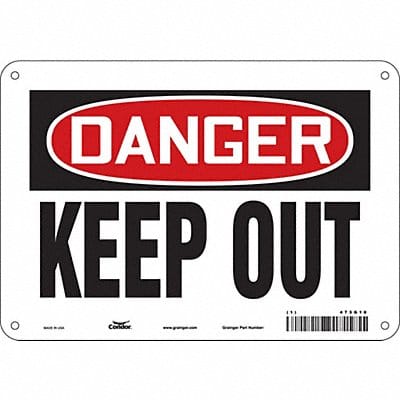 Safety Sign 7 in x 10 in Aluminum