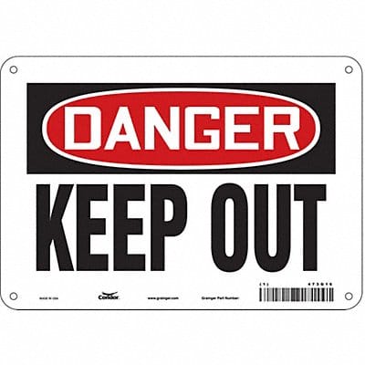 Safety Sign 7 inx10 in Polyethylene