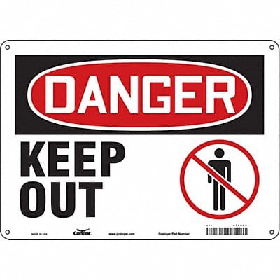 Safety Sign 10 in x 14 in Polyethylene