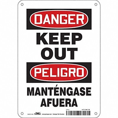 Safety Sign 10 inx7 in Aluminum