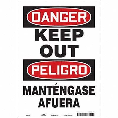 Safety Sign 14 in x 10 in Vinyl