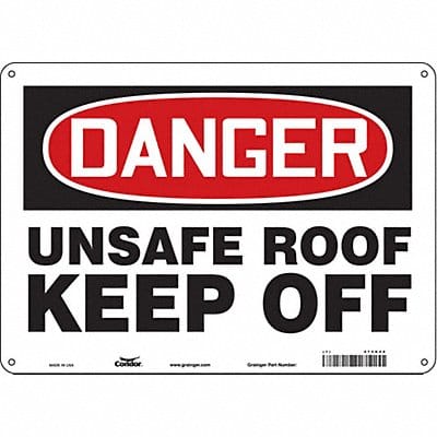 Safety Sign 10 in x 14 in Aluminum