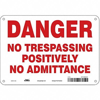Safety Sign 7 in x 10 in Aluminum