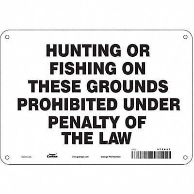 Safety Sign 7 in x 10 in Aluminum