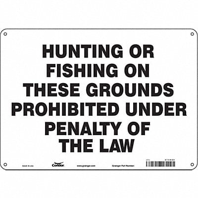 Safety Sign 10 in x 14 in Aluminum