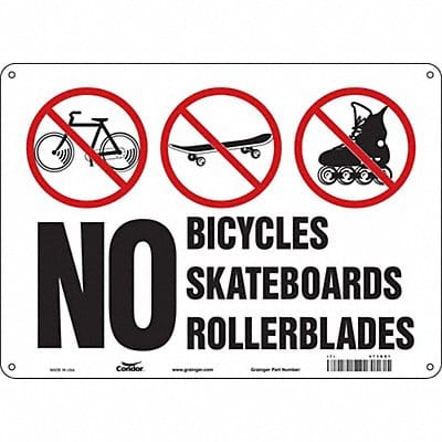 Safety Sign 10 in x 14 in Aluminum