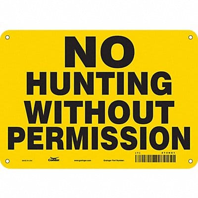 Safety Sign 7 in x 10 in Polyethylene