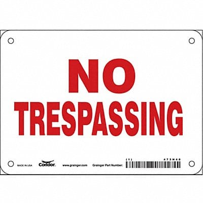 Safety Sign 7 in x 10 in Polyethylene