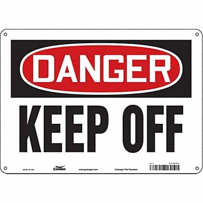 Safety Sign 10 in x 14 in Aluminum