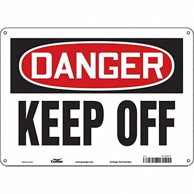 Safety Sign 10 inx14 in Polyethylene