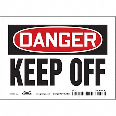 Safety Sign 5 in x 7 in Vinyl