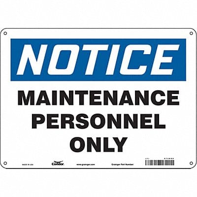 Safety Sign 10 inx14 in Aluminum