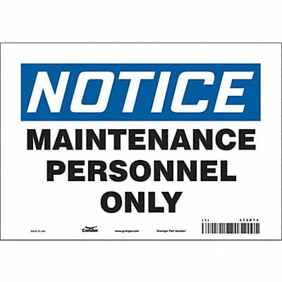 Safety Sign 7 inx10 in Vinyl