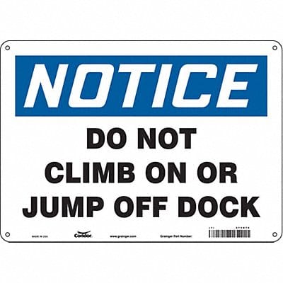 Safety Sign 10 inx14 in Aluminum