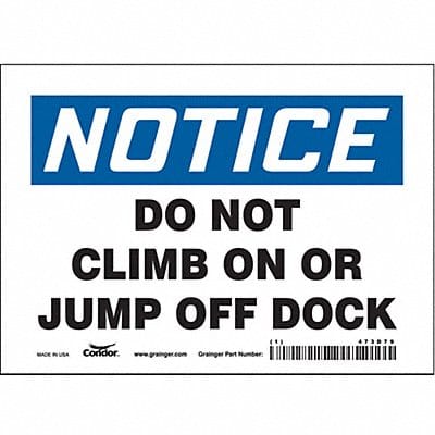 Safety Sign 5 inx7 in Vinyl