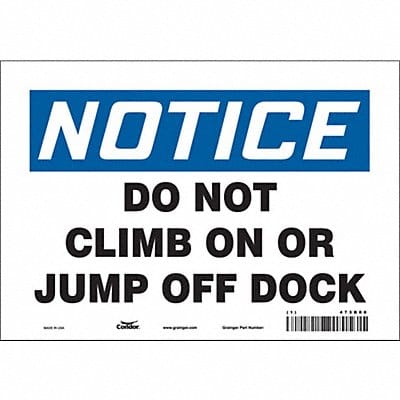 Safety Sign 7 inx10 in Vinyl