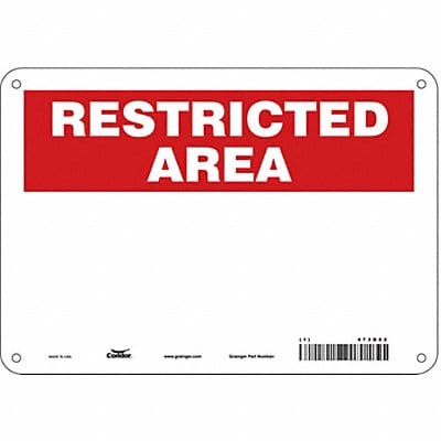 Safety Sign 7 in x 10 in Aluminum