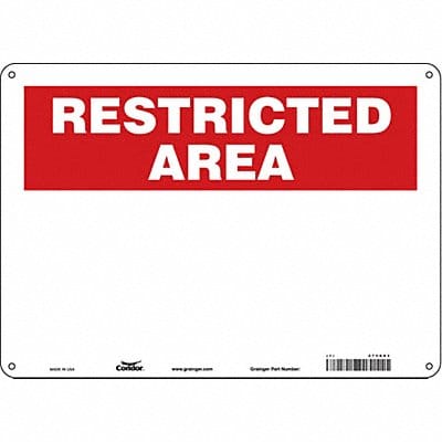Safety Sign 10 in x 14 in Aluminum
