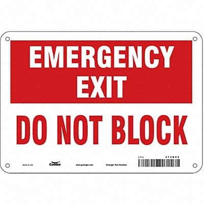 Safety Sign 7 in x 10 in Aluminum