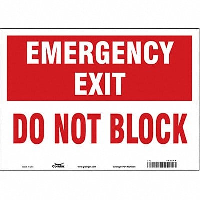 Safety Sign 10 in x 14 in Vinyl