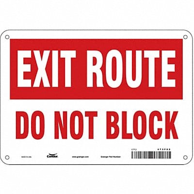 Safety Sign 7 in x 10 in Polyethylene