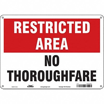Safety Sign 10 inx14 in Aluminum