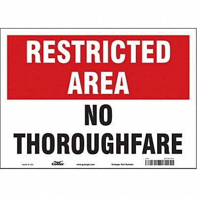 Safety Sign 10 in x 14 in Vinyl