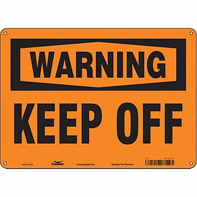 Safety Sign 10 in x 14 in Polyethylene