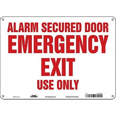 Safety Sign 10 in x 14 in Aluminum