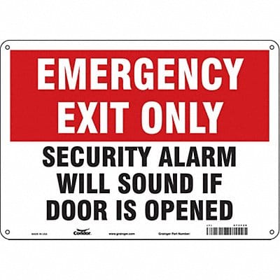Safety Sign 10 in x 14 in Polyethylene