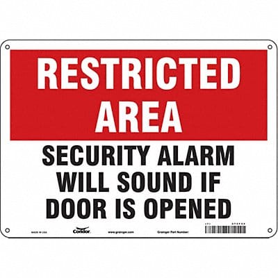 Safety Sign 10 in x 14 in Aluminum