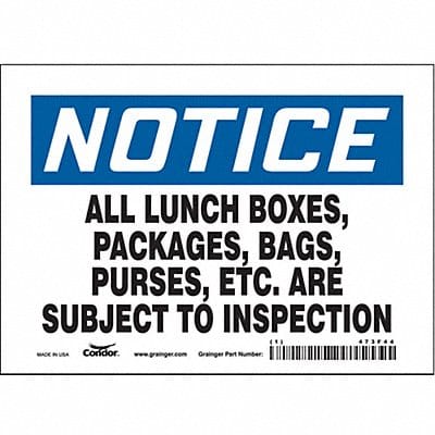 Safety Sign 5 in x 7 in Vinyl