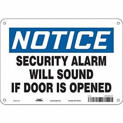 Safety Sign 7 in x 10 in Aluminum