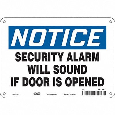 Safety Sign 7 in x 10 in Polyethylene