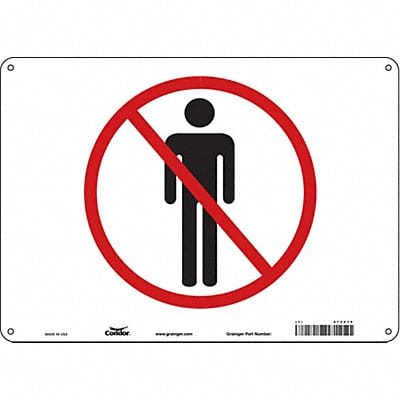 Safety Sign 10 in x 14 in Aluminum
