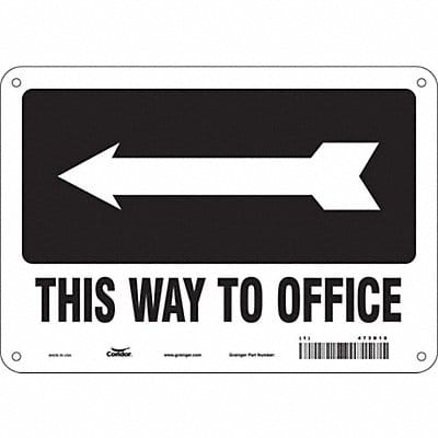 Safety Sign 7 in x 10 in Aluminum