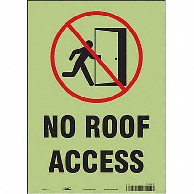 Safety Sign 14 in x 10 in Glow Vinyl