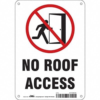 Safety Sign 10 in x 7 in Polyethylene