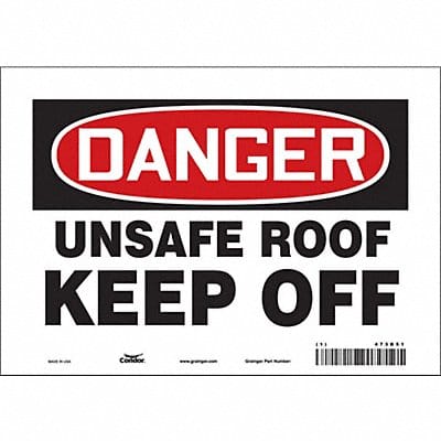 Safety Sign 7 in x 10 in Vinyl