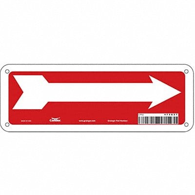 Safety Sign 3 1/2 in x 10 in Aluminum