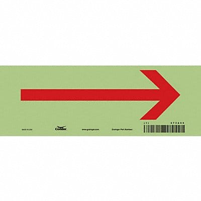 Safety Sign 3 1/2 in x 10 in Glow Vinyl