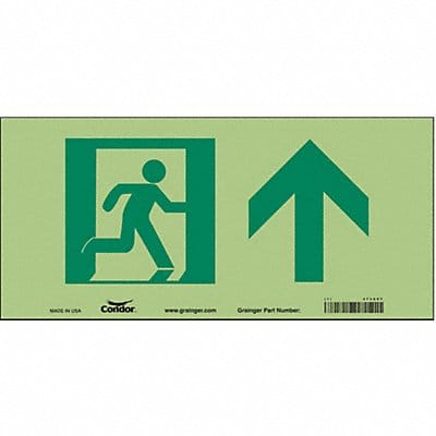 Safety Sign 7 in x 15 in Glow Vinyl